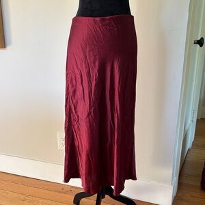 Madewell Deep Red Midi Skirt